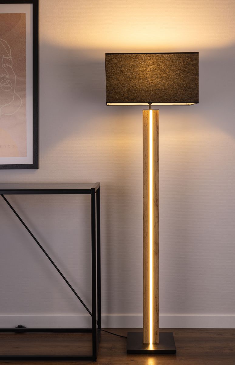 1-flg LED Stehleuchte Yaren Schwarz