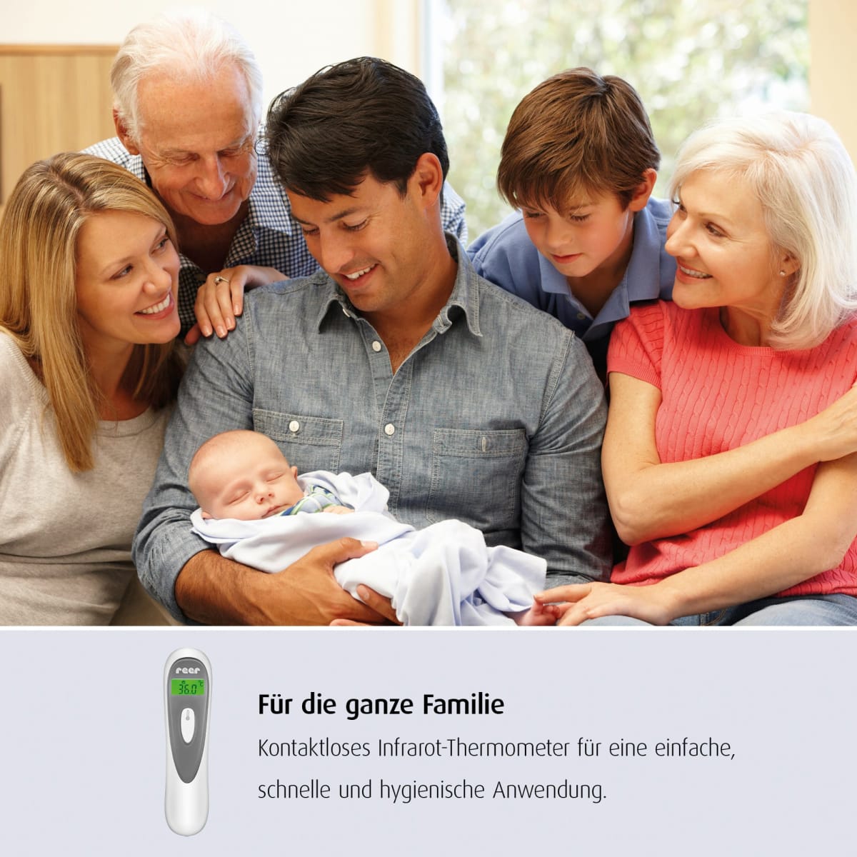 Fieberthermometer 3in1 kontaktloses Infrarot-Thermometer, 1 St