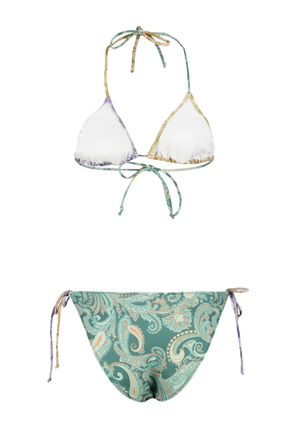 Trendyol Collection  Schal-gemustertes Triangel-Bikini-Set mit Krawatte TBESS22BT0002