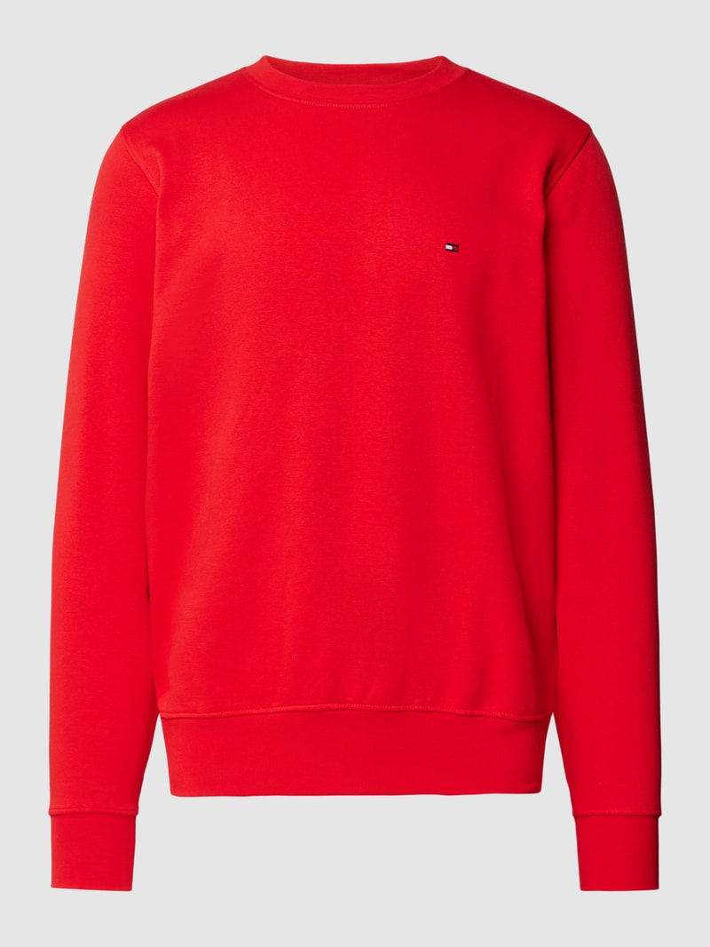Sweatshirt mit Label-Stitching c in rot