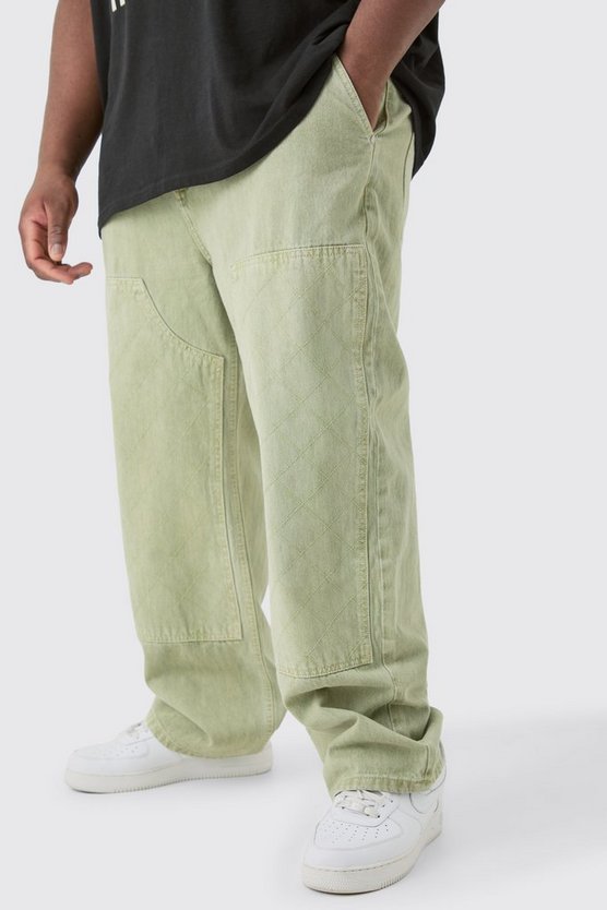 Plus lockere Jeans mit Naht-Detail