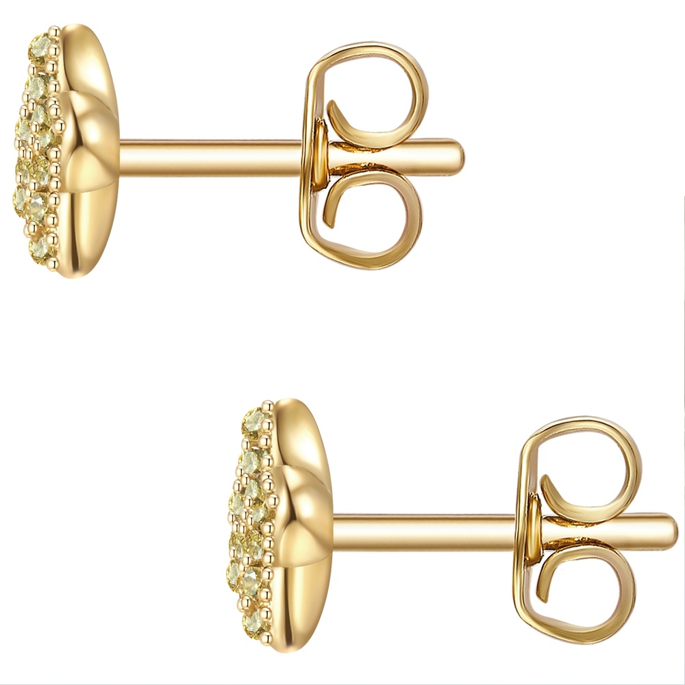 Glanzstücke München Puces d'oreilles en argent Étoilé Argent sterling Oxyde de zirconium (CZ) en Or j Boucles d'oreilles