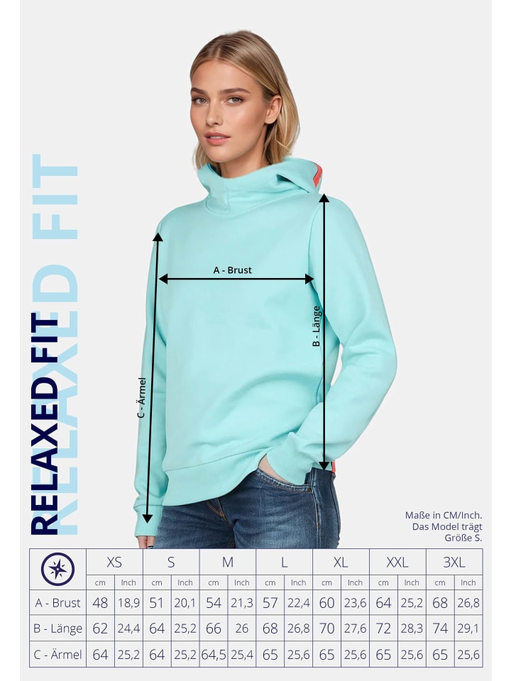 Salzhaut Hoodie TALKEN in Aqua günstig kaufen