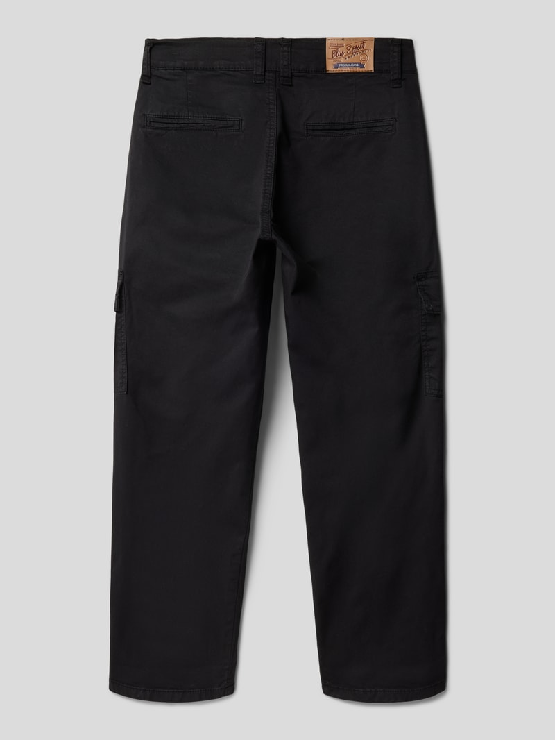 Wide Leg Cargohose mit Stretch-Anteil in schwarz