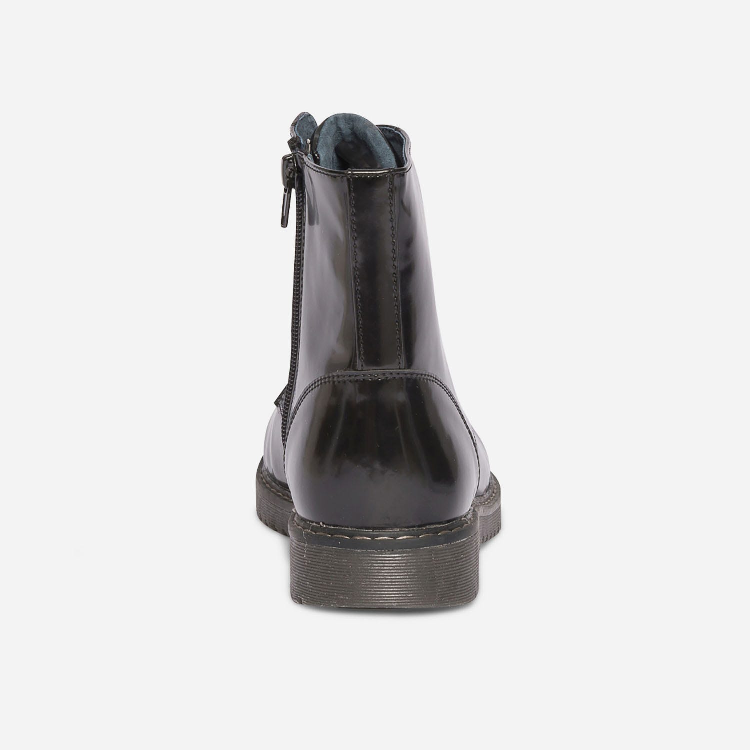 Boots noir à lacet bleu pailleté