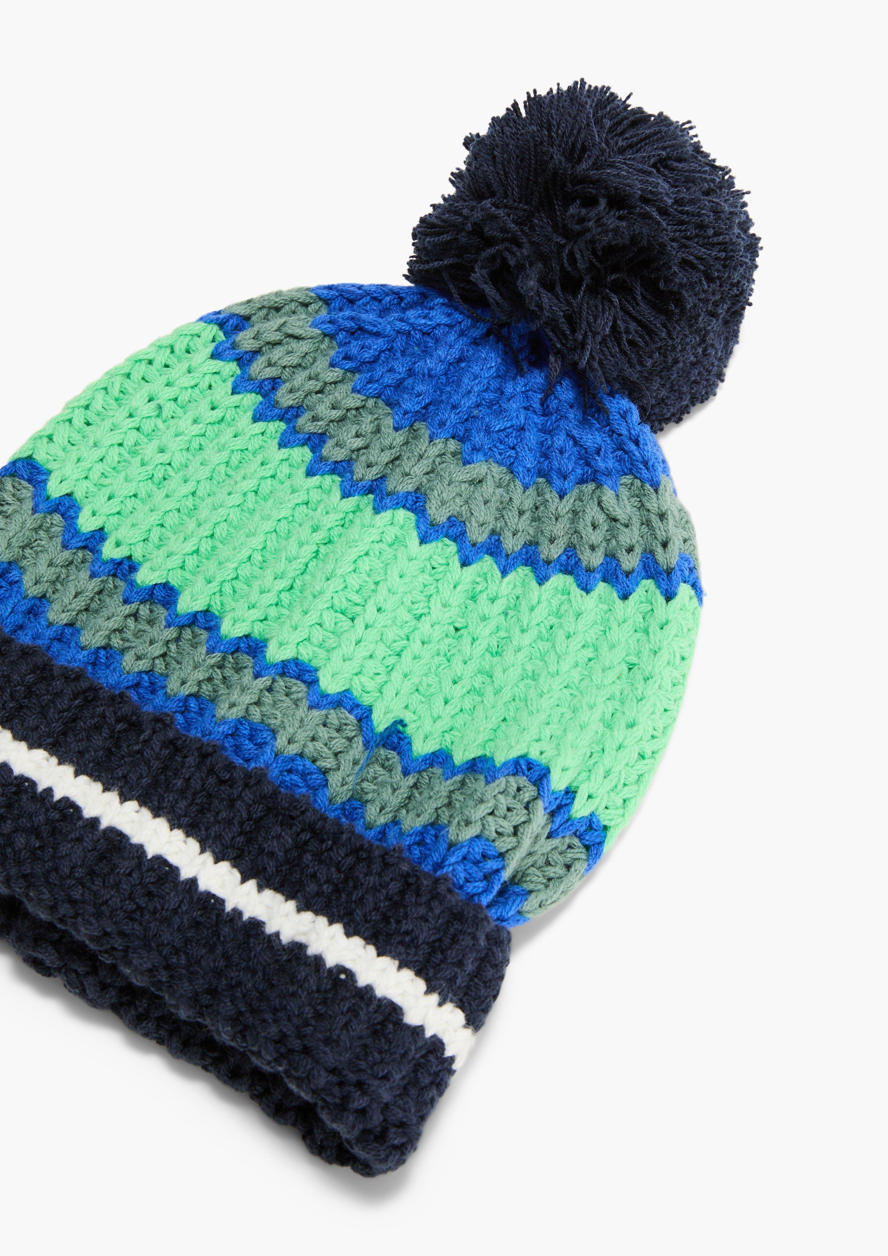 Strickmütze mit Pompom  2132402-59G4