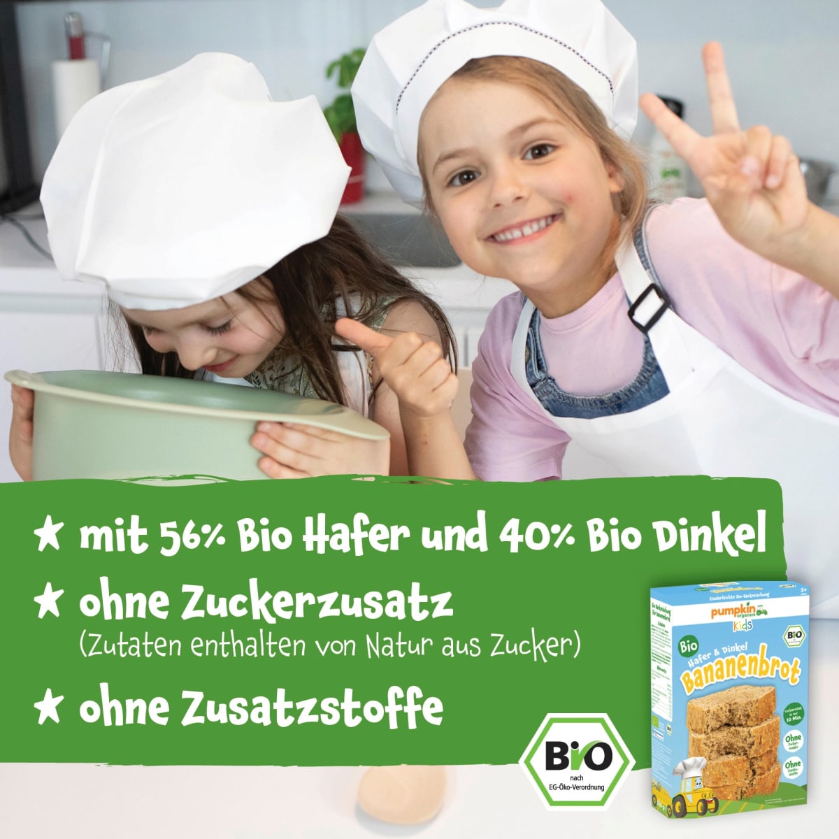 Backmischung Bananenbrot Hafer & Dinkel, ab 3 Jahren, 350 g