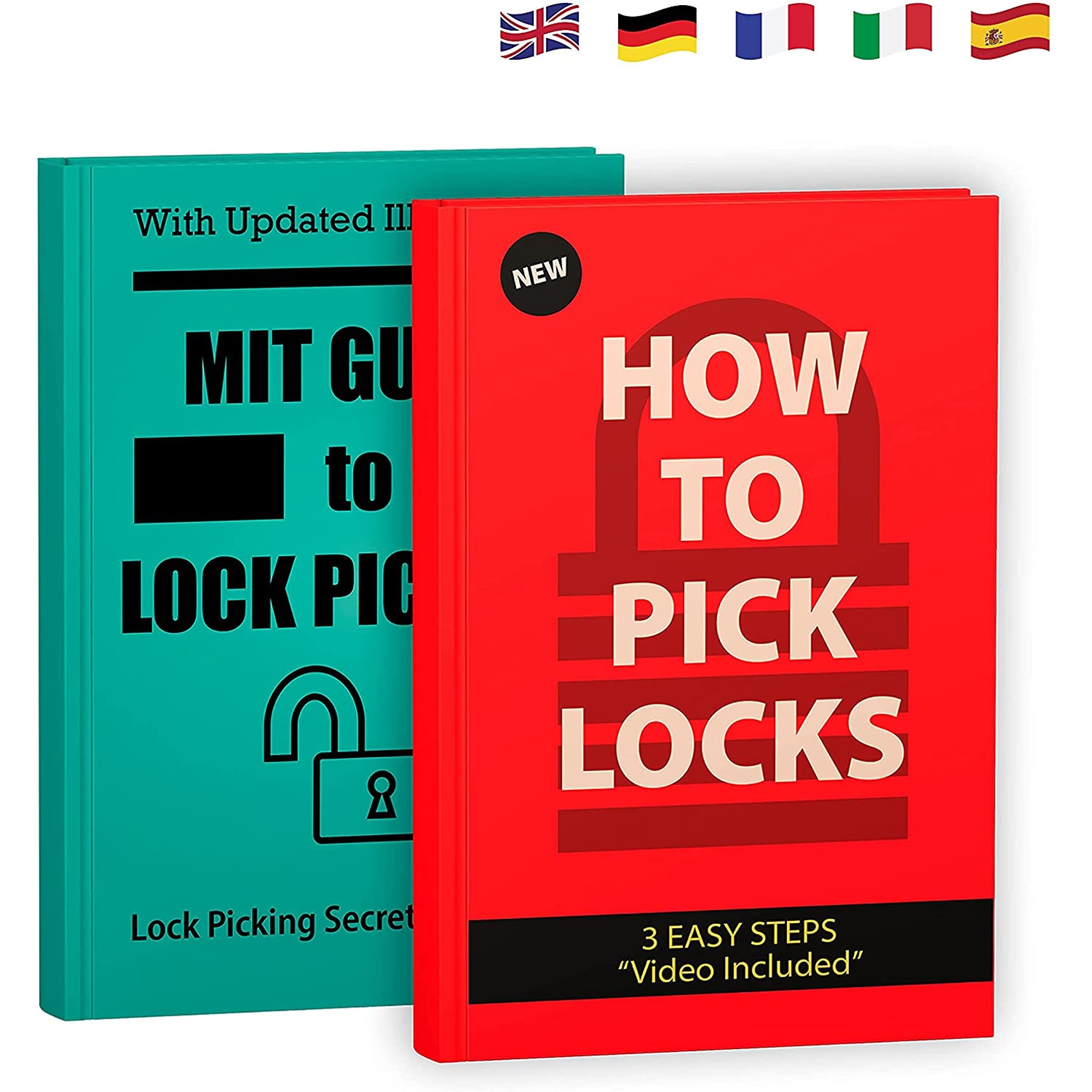 Lock Cowboy Vorhängeschloss 30-tlg Lockpicking-Set mit Transp. Übungsschlössern + Dietrich-Set, Edelstahl