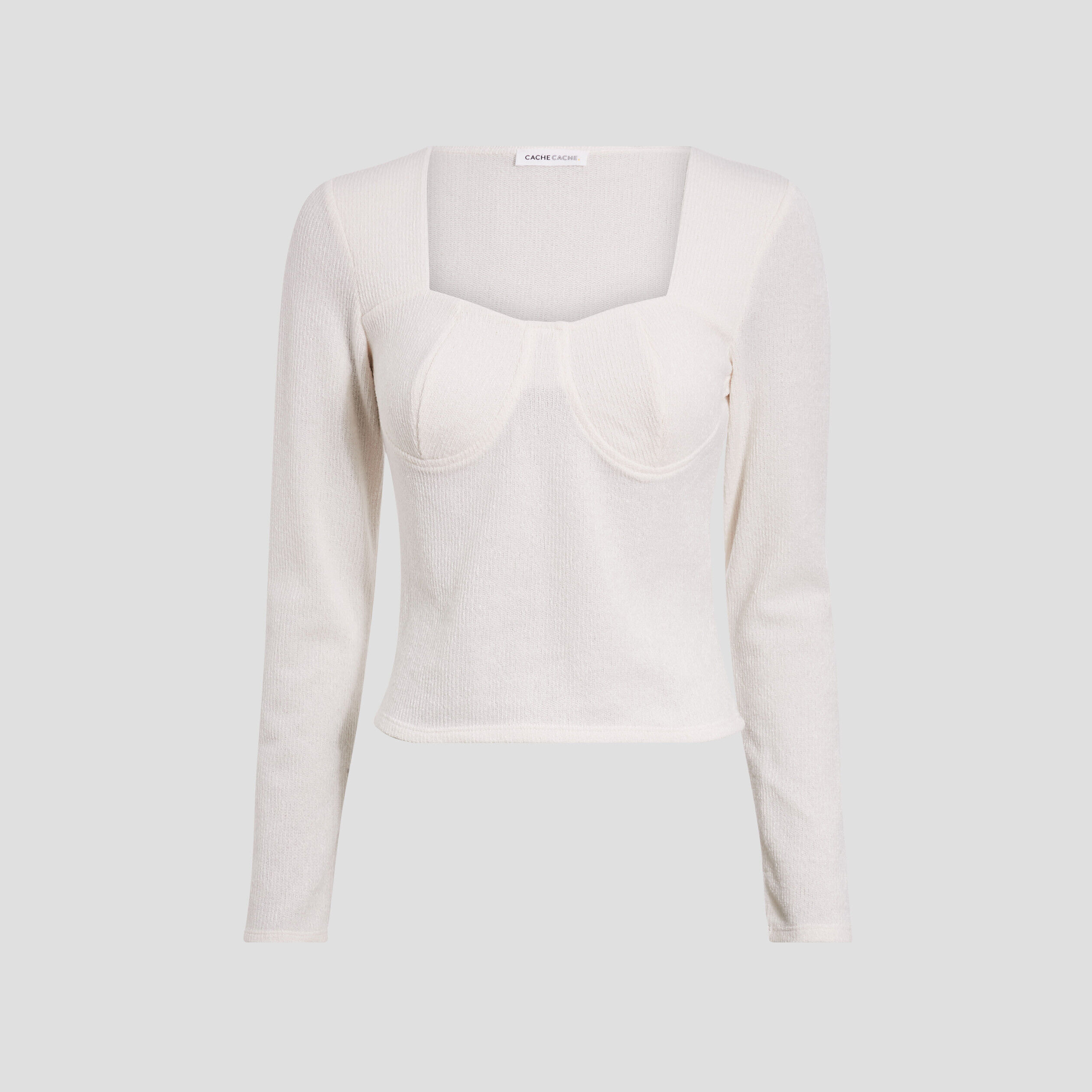T-shirt manches longues sable femme | Cache Cache