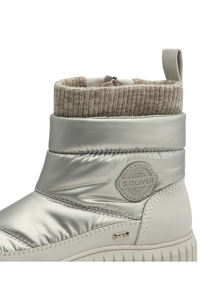 s.Oliver Winterboots in Silber günstig kaufen