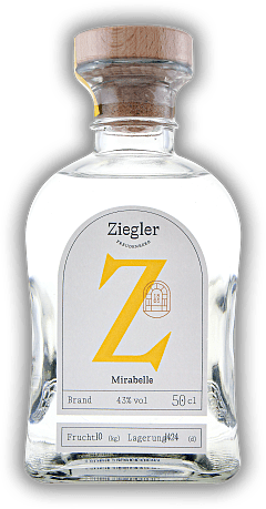 Ziegler Mirabelle Brand 0,5 Liter Ziegler Mirabelle Brand 0,5 Liter  0,5	 Liter - Vol 43%