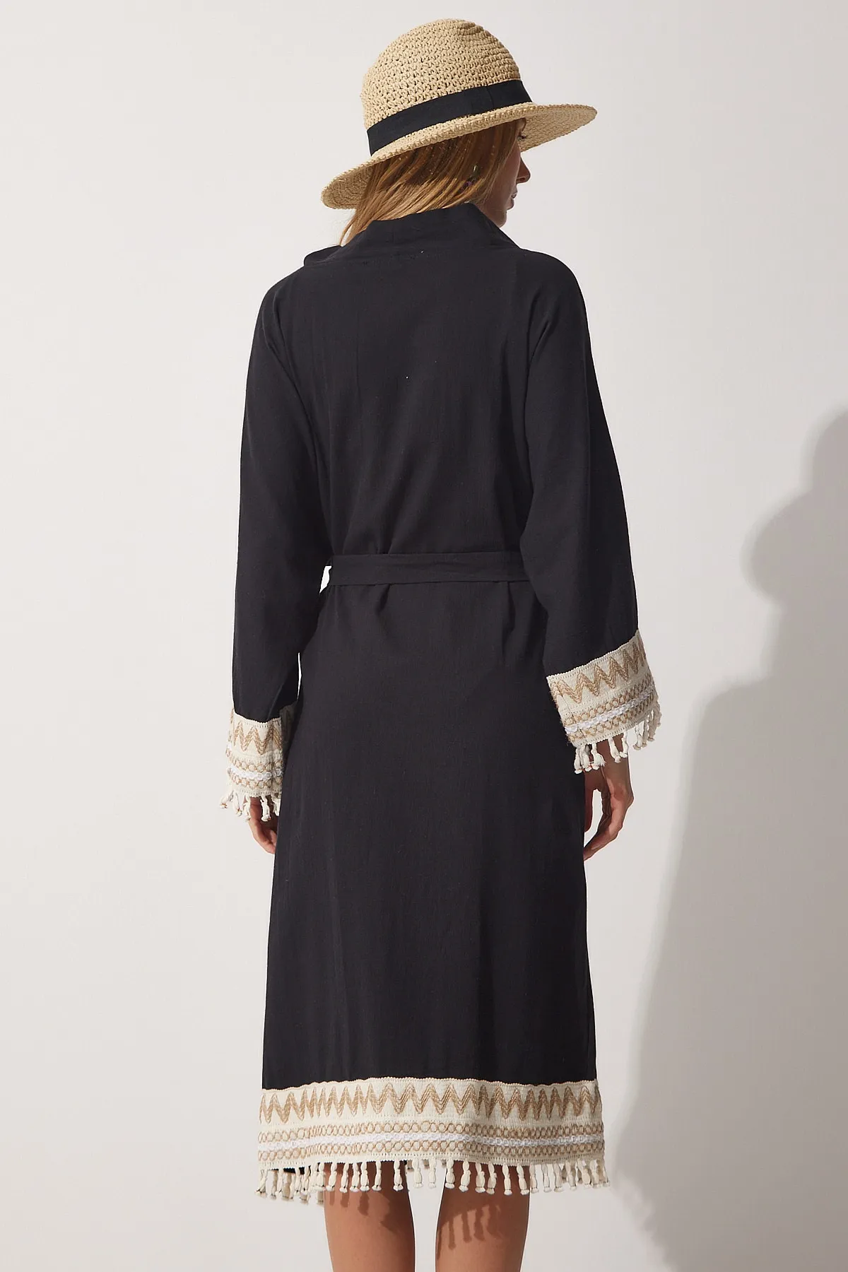 Happiness İstanbul  Kimono & Kaftan - Schwarz - Regular Fit