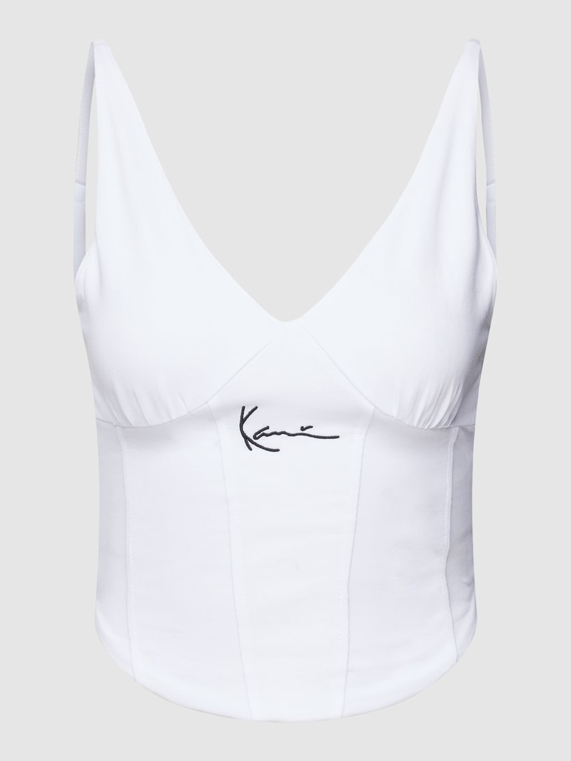 Top mit Ziernähten und Stretch-Anteil - P&C x Karl Kani in weiss