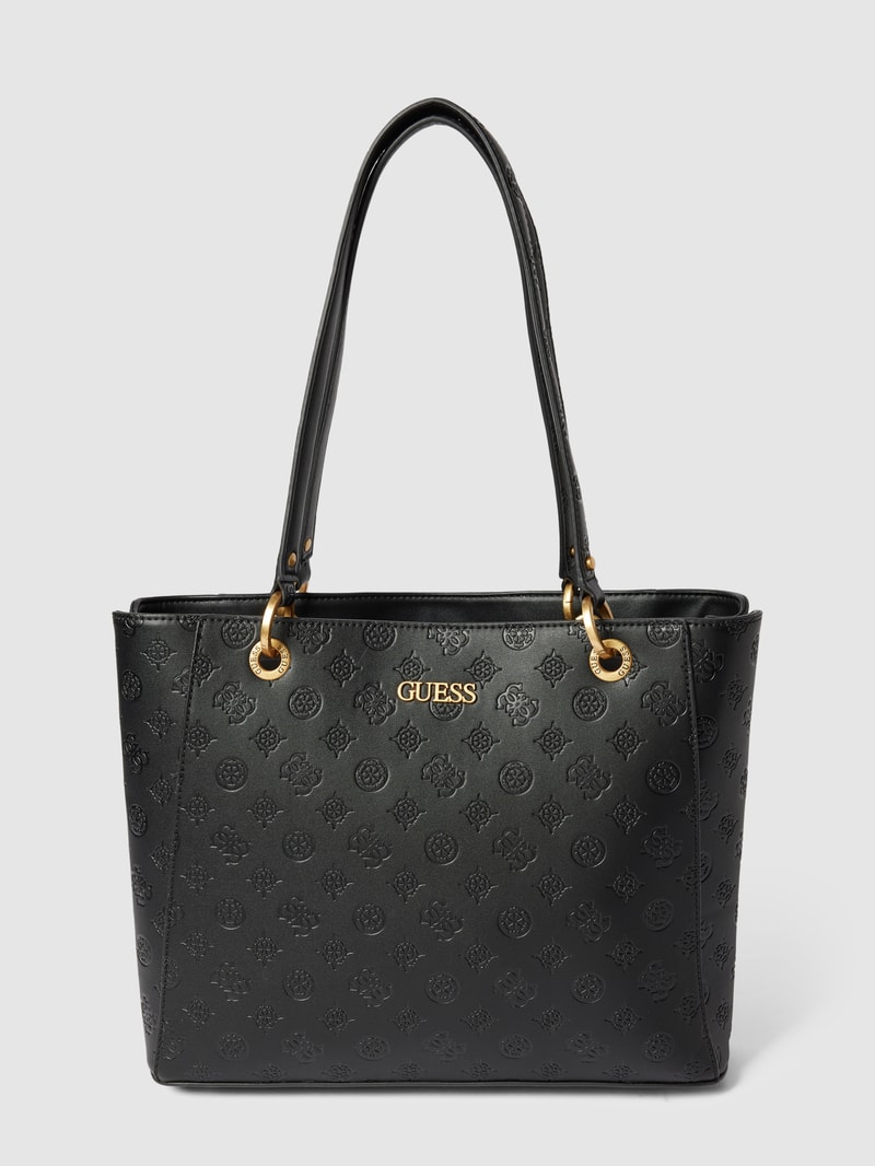Shopper mit Label-Detail Modell 'GEVA' in schwarz