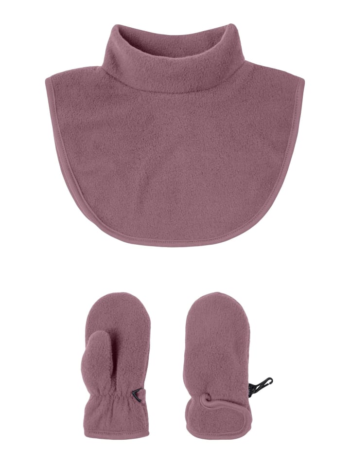 name it Rollkrageneinsatz und Fausthandschuhe im Set in wistful mauve günstig kaufen