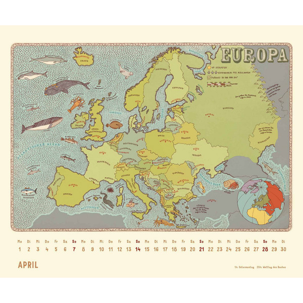 ALLE WELT 2024 - LANDKARTEN-KALENDER VON DUMONT - Kalender