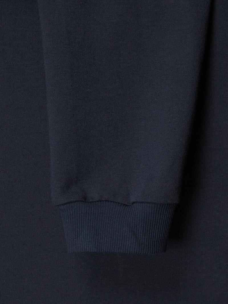 Sweatjacke mit Stehkragen in marineblau
