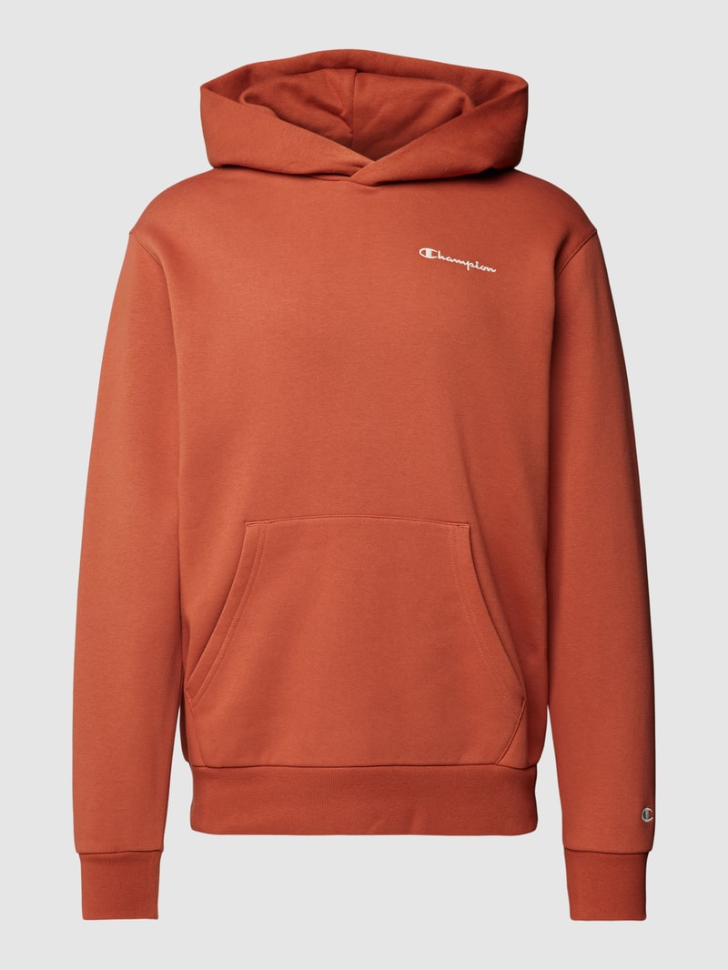 Oversized Hoodie mit Label-Detail in rostrot