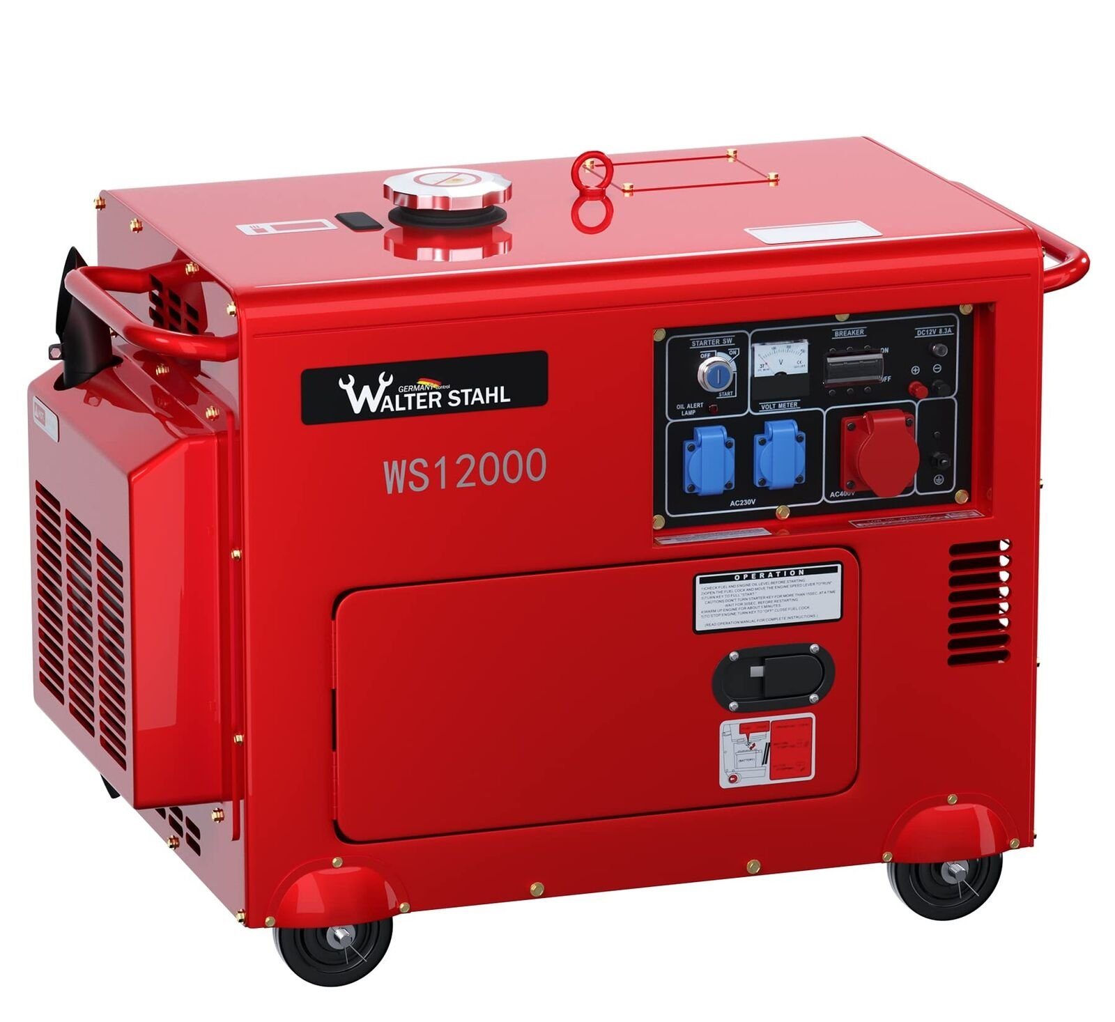 Walter Stahl Stromerzeuger DIESEL Elektrostart KW9500D Stromerzeuger Generator Walter Stahl, (1-tlg)