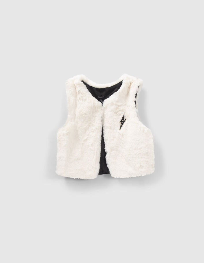 Robe 2-en-1 imprimé minimaliste avec gilet fille