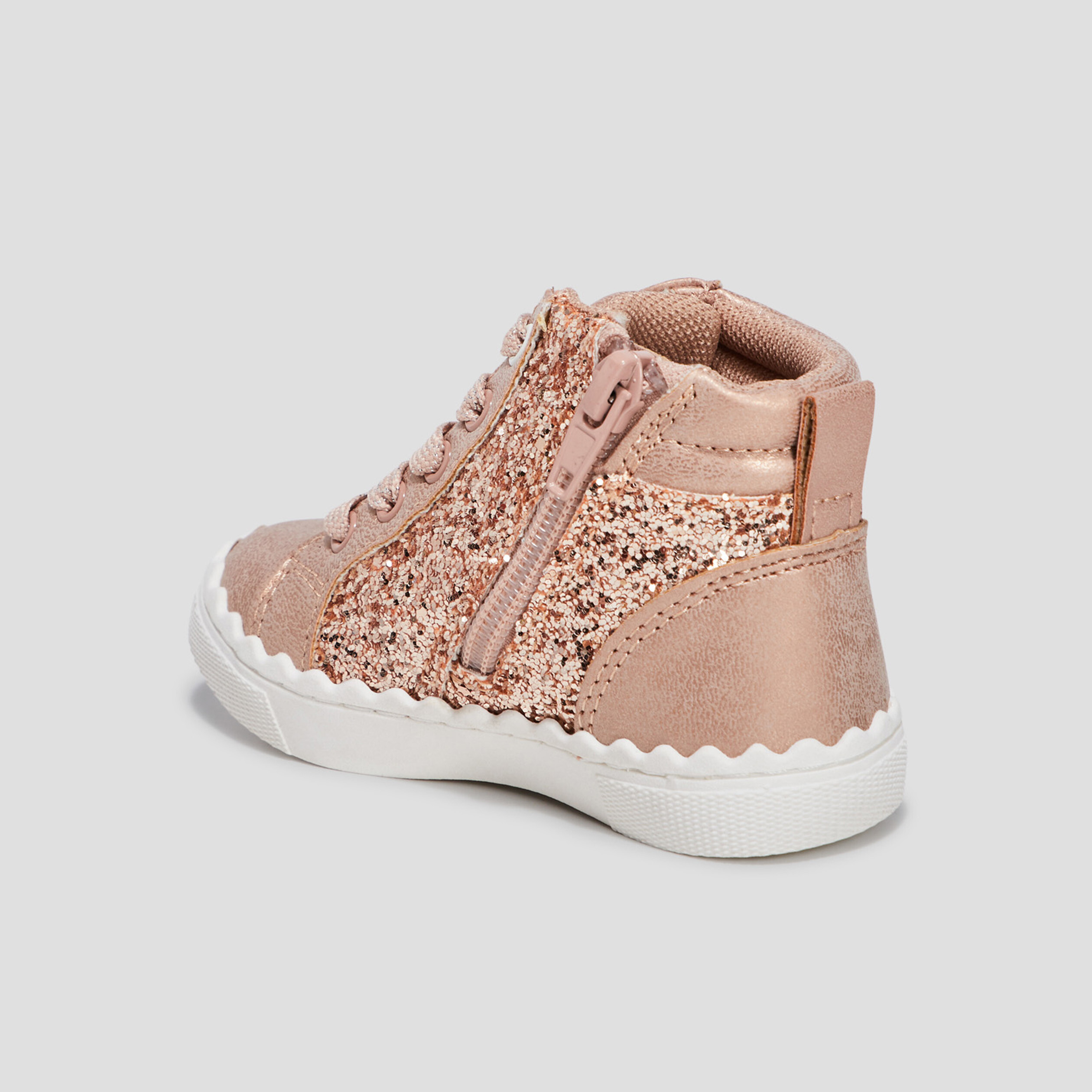 Baskets montantes Creeks rose bébé fille | La Halle