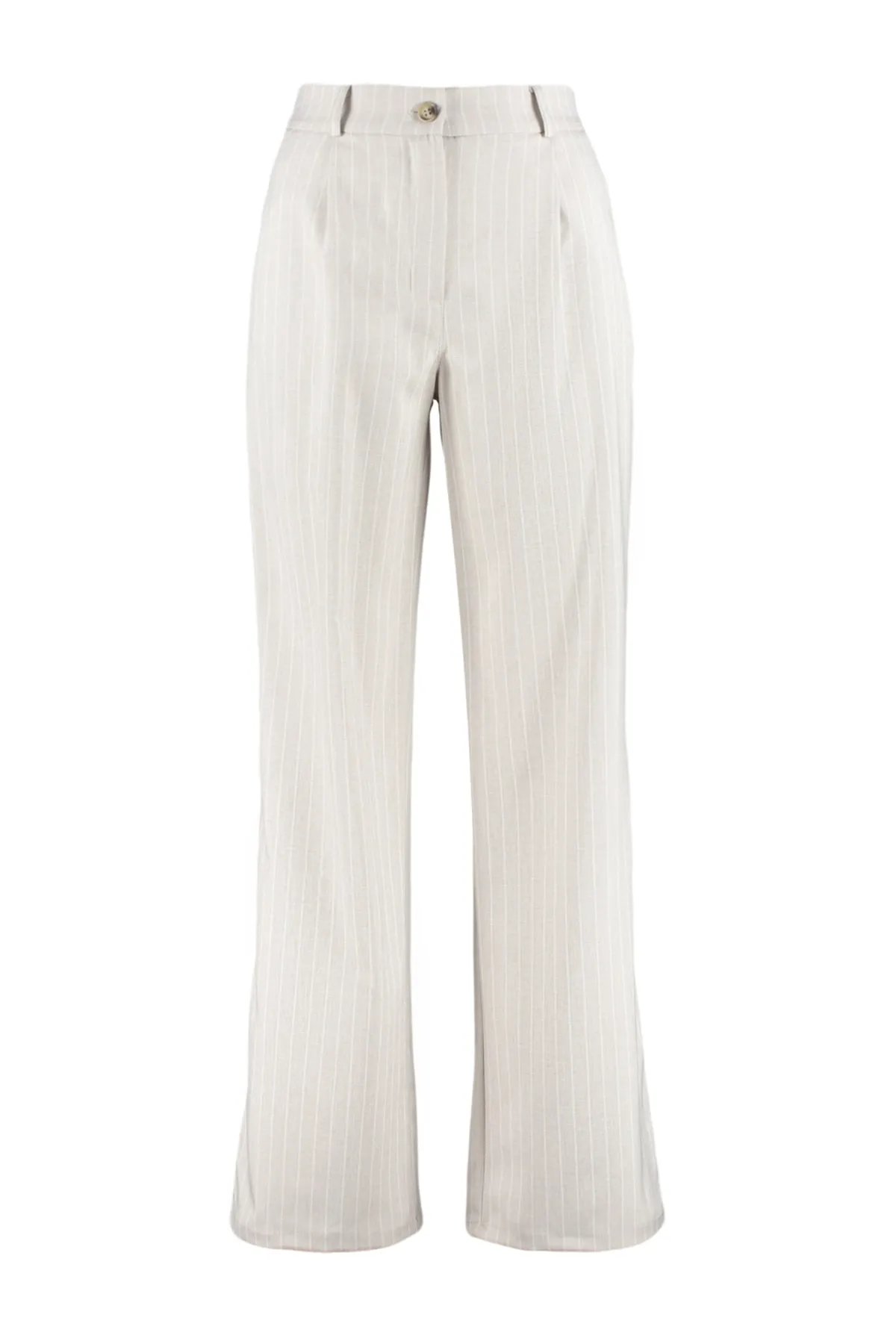 Trendyol Collection  Stone Wide Leg/Wide Leg Woven Gestreifte Hose TWOSS23PL00109
