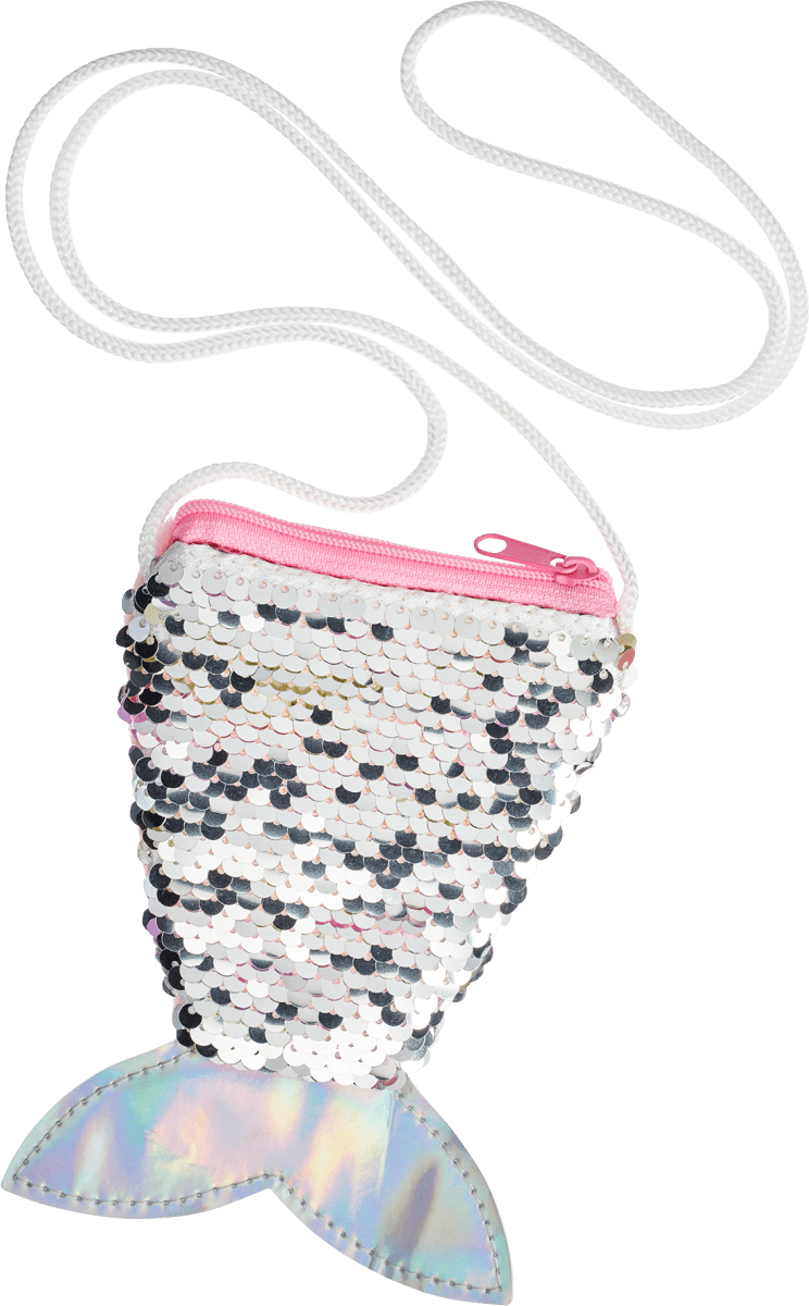 Tasche Meerjungfrauenflosse mit Pailletten, 1 St