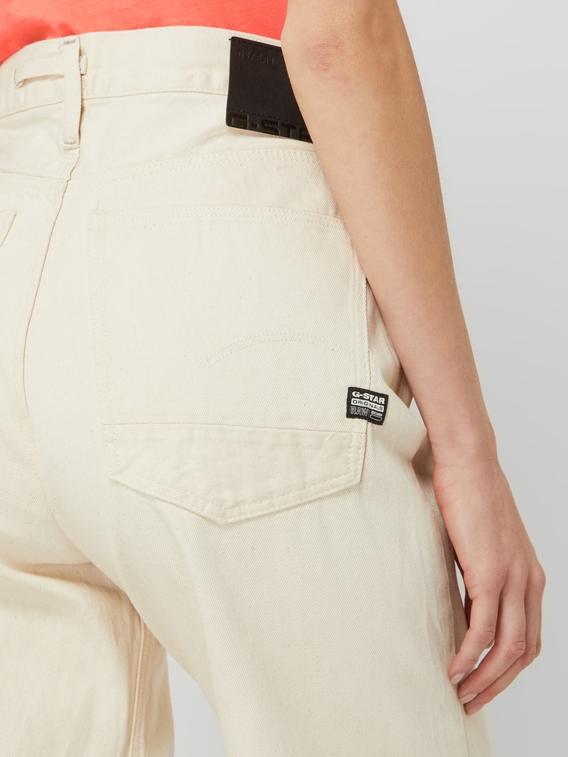 Jeansshorts aus Baumwolle in ecru