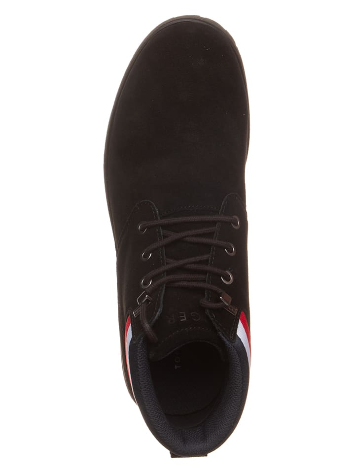Tommy Hilfiger Shoes Leder-Boots in Schwarz günstig kaufen