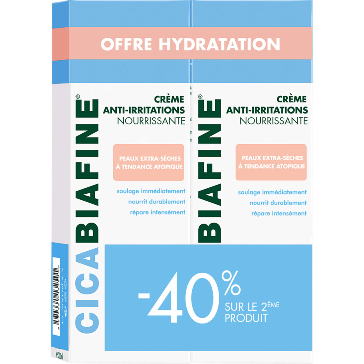 Cicabiafine Crème anti irritations CICABIAFINE® Duo Crème Corporelle Anti-Irritations 2 x 200ml