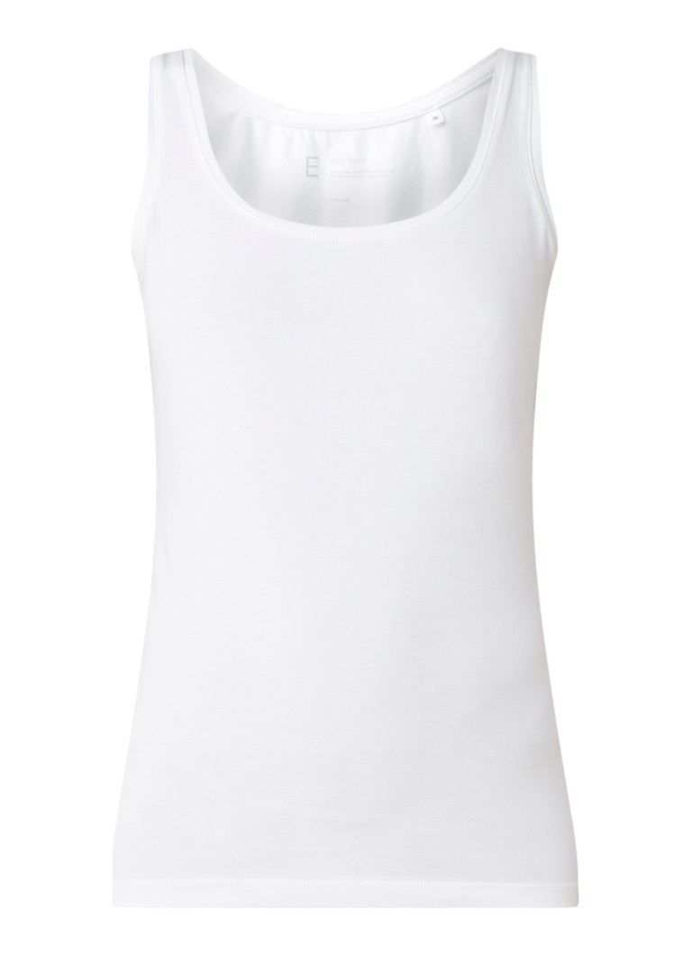 OPUS  Daily tanktop van katoen met ronde hals