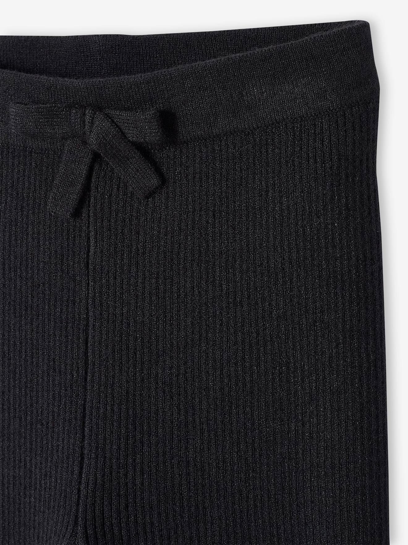 Legging en tricot fille rose foncé