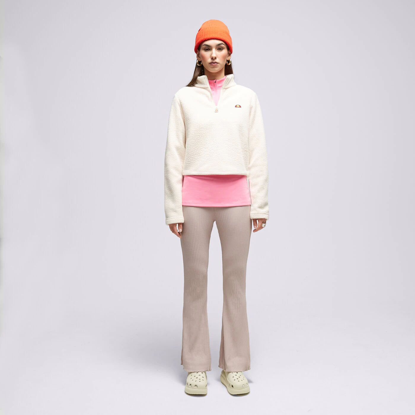 ELLESSE SWEATSHIRT MIT REIßVERSCHLUSS   SENATORE OFF WHT 1/2 Beige