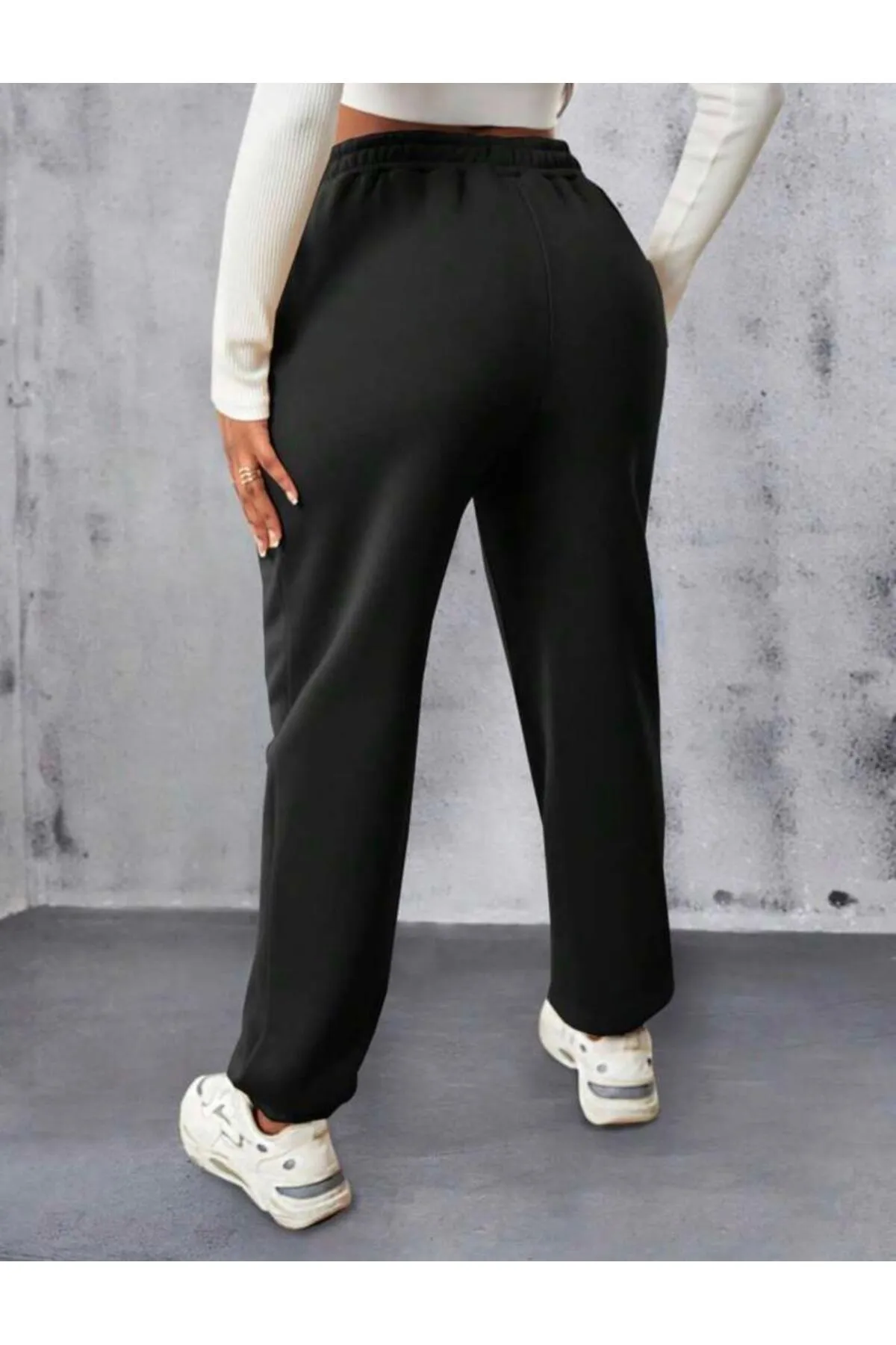 My Blog  Schwarze, lässige, bedruckte Florida-Jogginghose für Damen mit elastischem Bund und Beinen