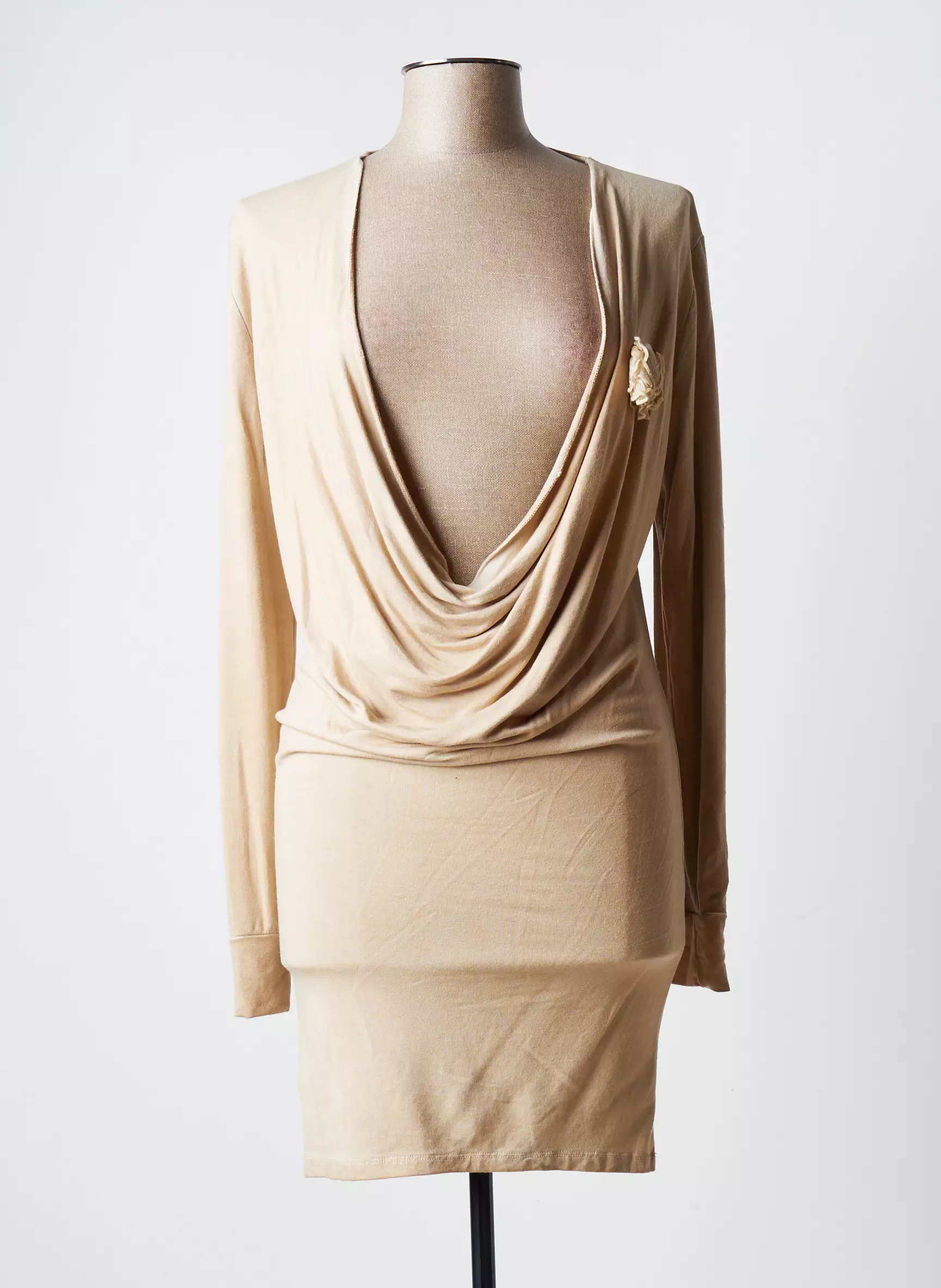 Kosmika Robes Courtes Femme couleur beige