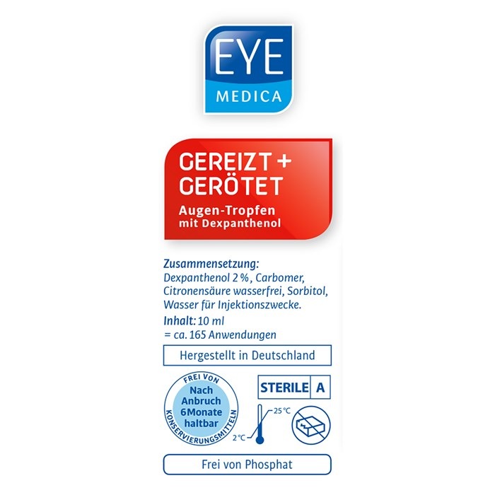 Augen-Tropfen Gereizt+Gerötet