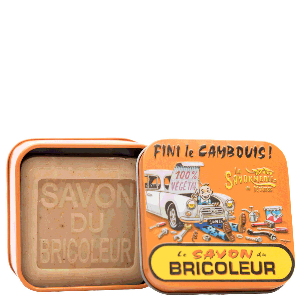 La savonnerie de nyons Savon du Bricoleur 100g et Boîte Métal Savon