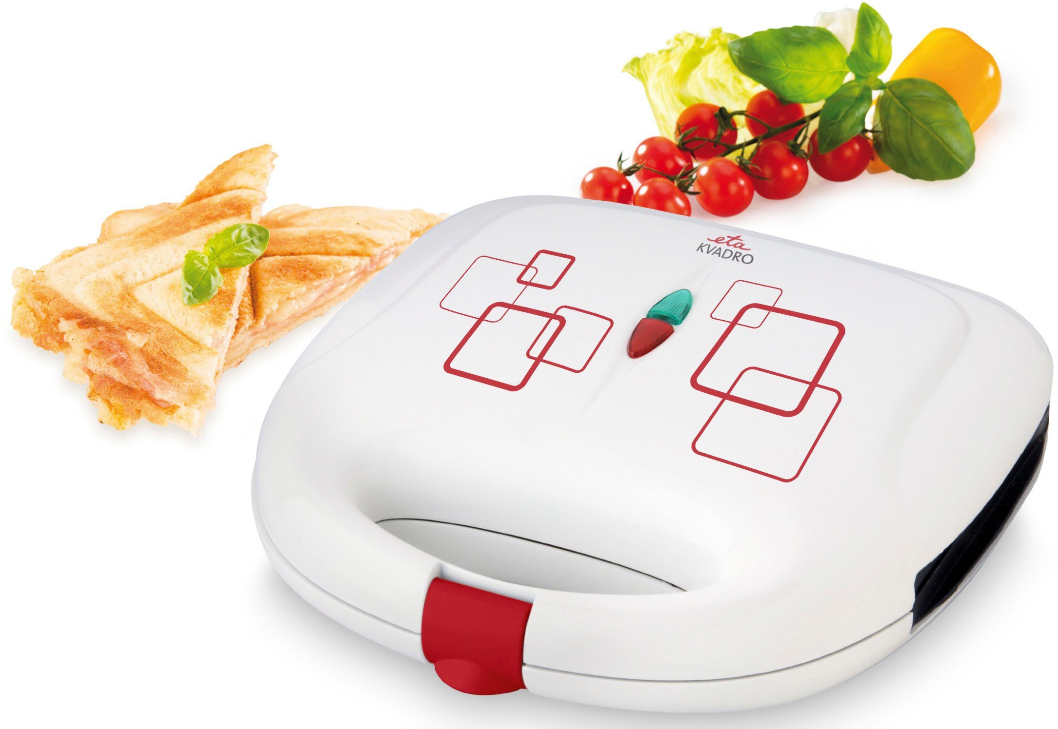 eta Sandwichmaker Kvadro, ETA415390000, viereckige Einsätze, 700 W