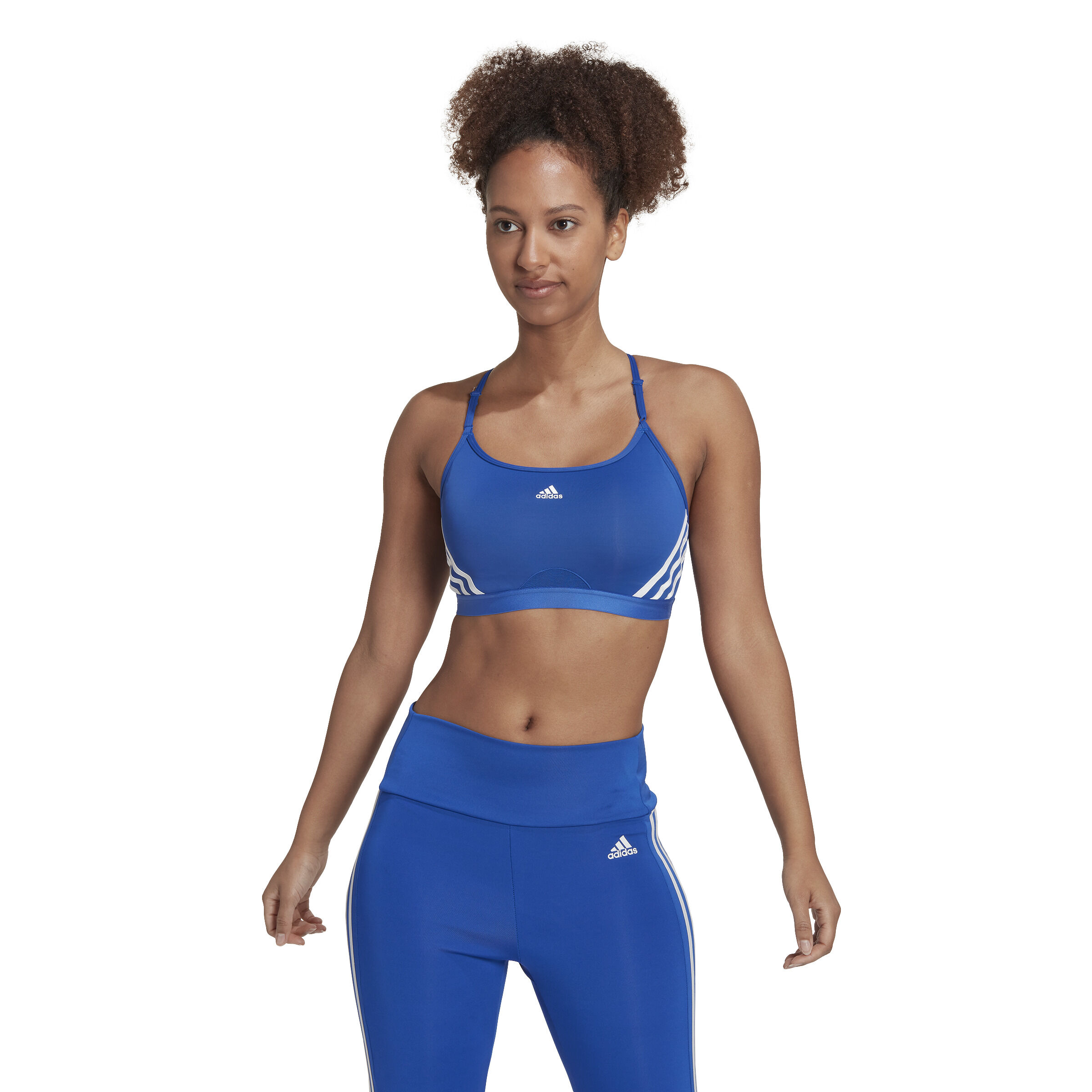 Aeroreact Low-Support 3 Stripes Sport-BH Damen - Blau