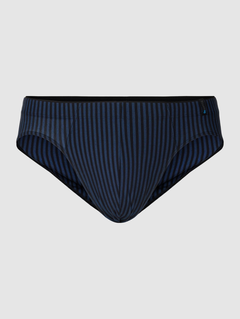 Slip mit Streifenmuster Modell 'Supermini' in dunkelblau