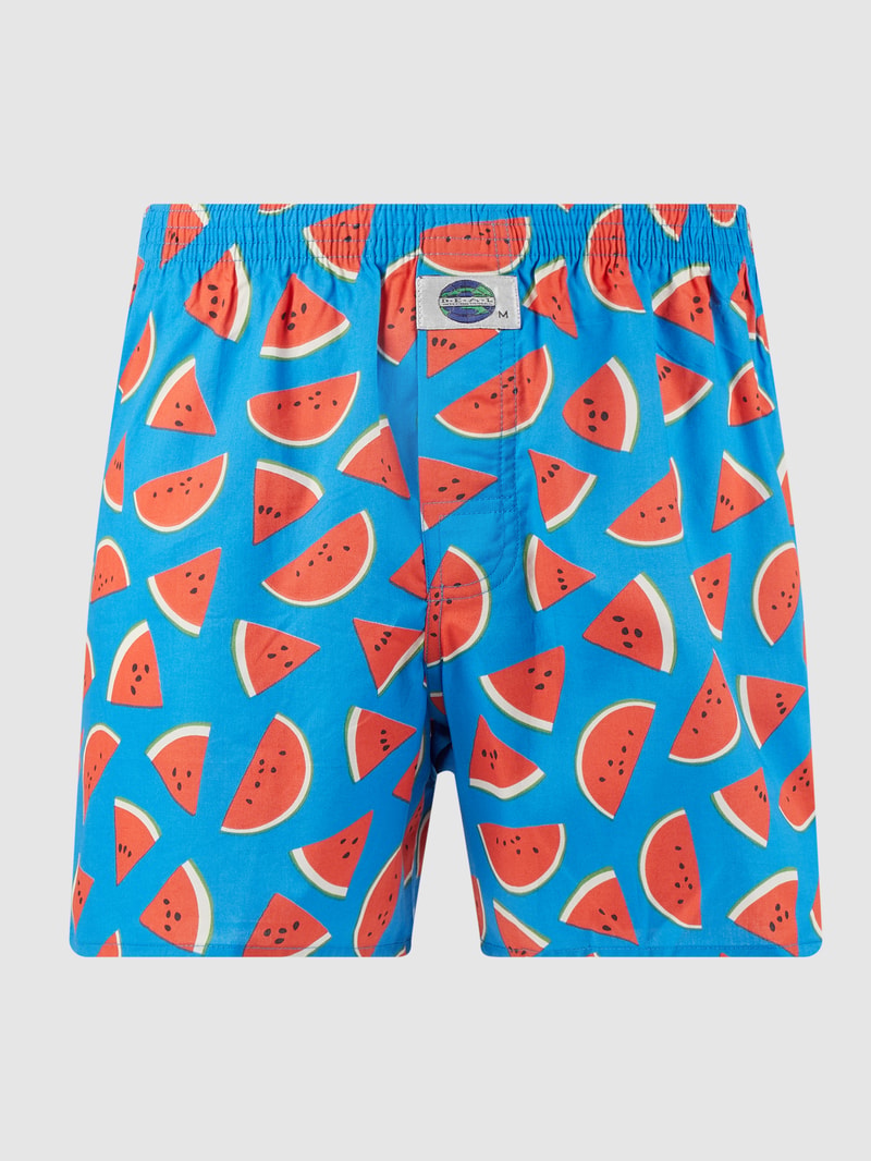 Boxershorts aus Baumwolle mit Allover-Muster in türkis