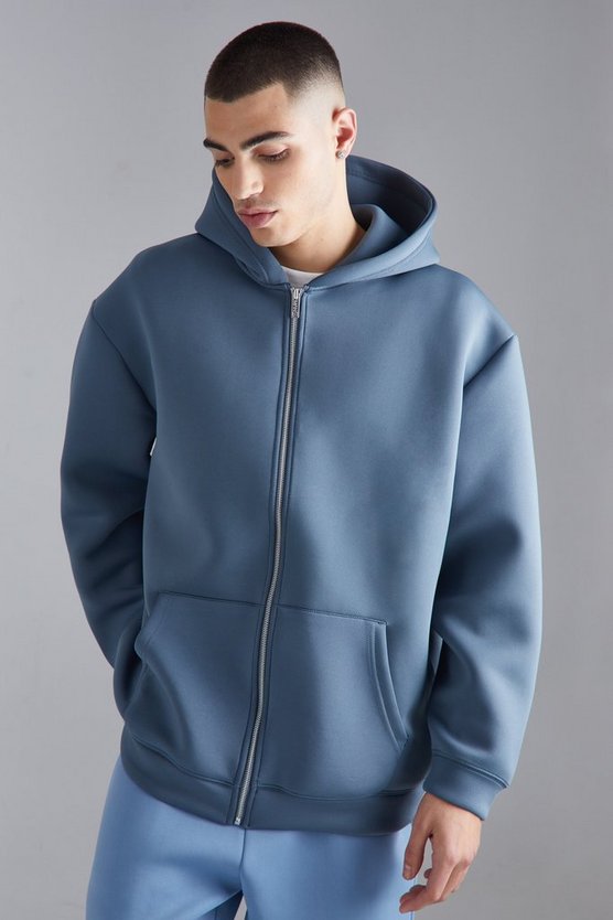 Oversize Scuba Hoodie mit Reißverschluss