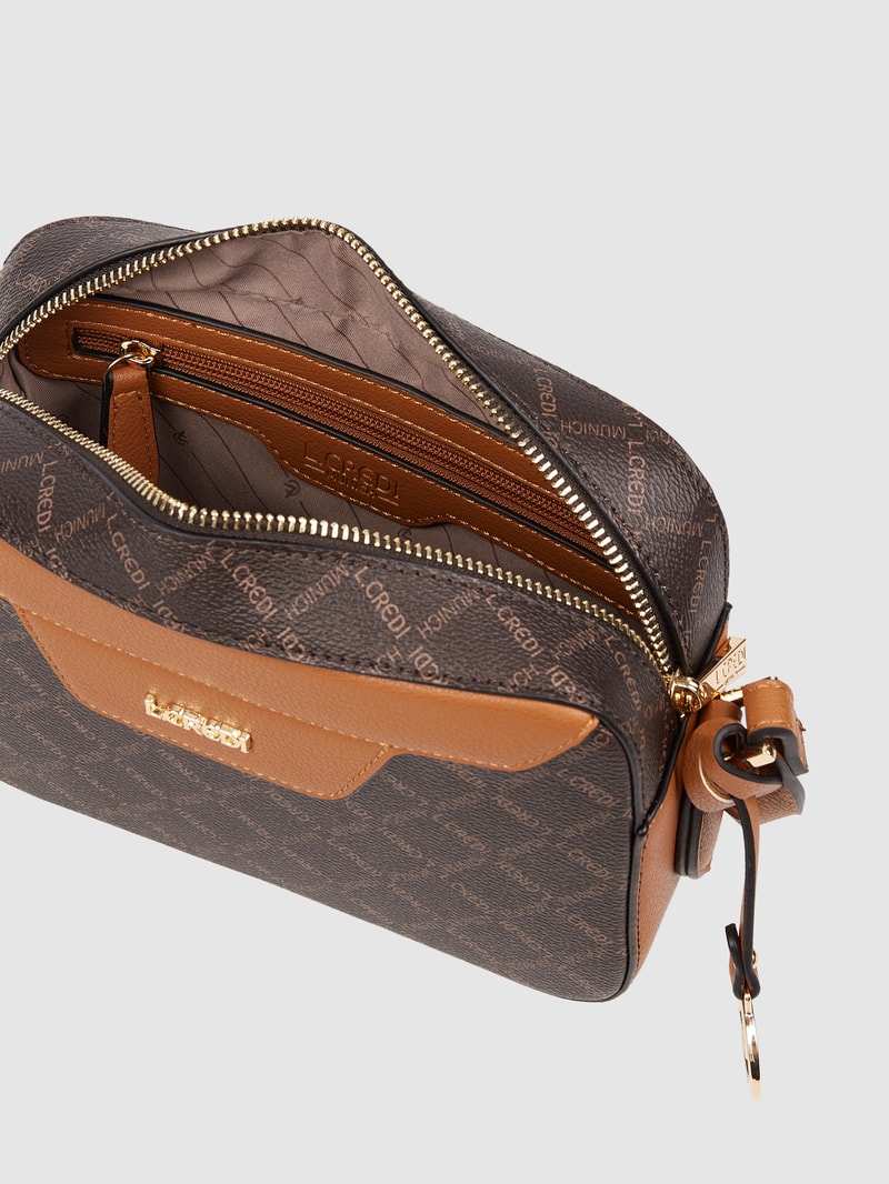 Crossbody Bag mit Logo-Muster Modell 'Filiberta' in mittelbraun