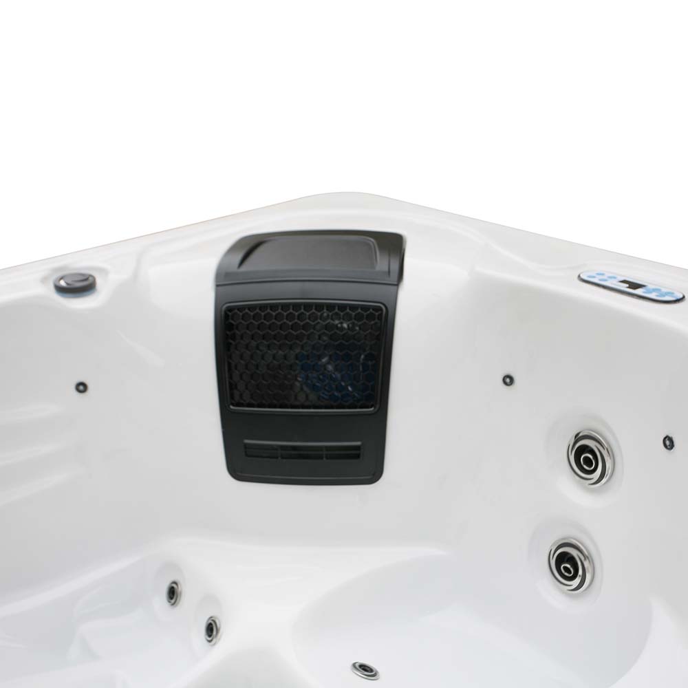 Home Deluxe Outdoor Whirlpool SUNSET - Mit Treppe und Thermoabdeckung