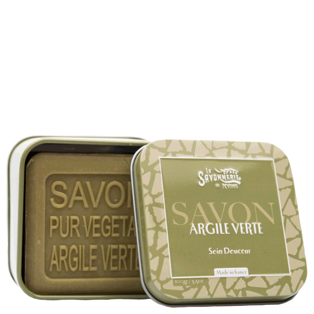 La savonnerie de nyons Savon 100g à l'Argile Verte et Boîte Métal Savon