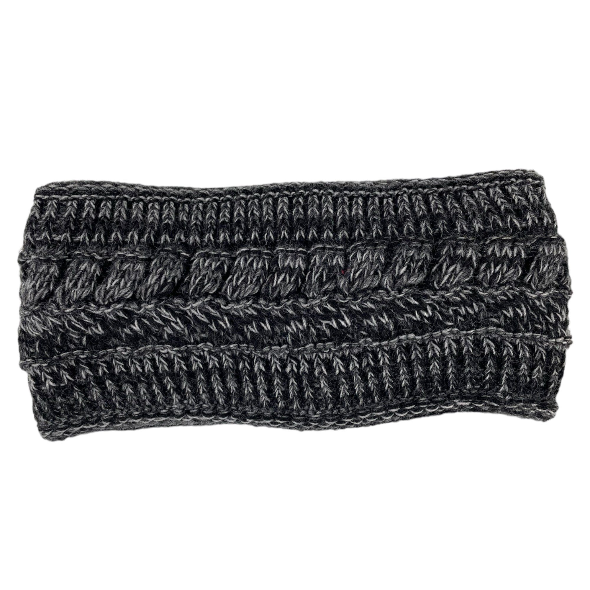 Taschen4life Stirnband Mädchen & Damen Strick- Stirnband AZ1920-PC Fleece Innenfutter, Zopfmuster, Bandeau