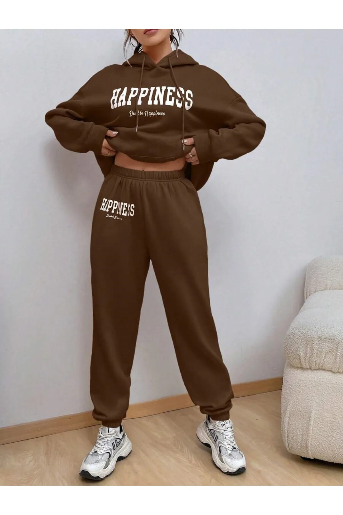 MOONBULL  Sport-Sweatsuit Set - Braun - Regular Fit