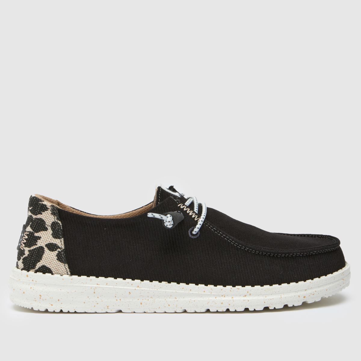 HEYDUDE – Wendy – Leopardfärgade sneakers i svart med flera färger