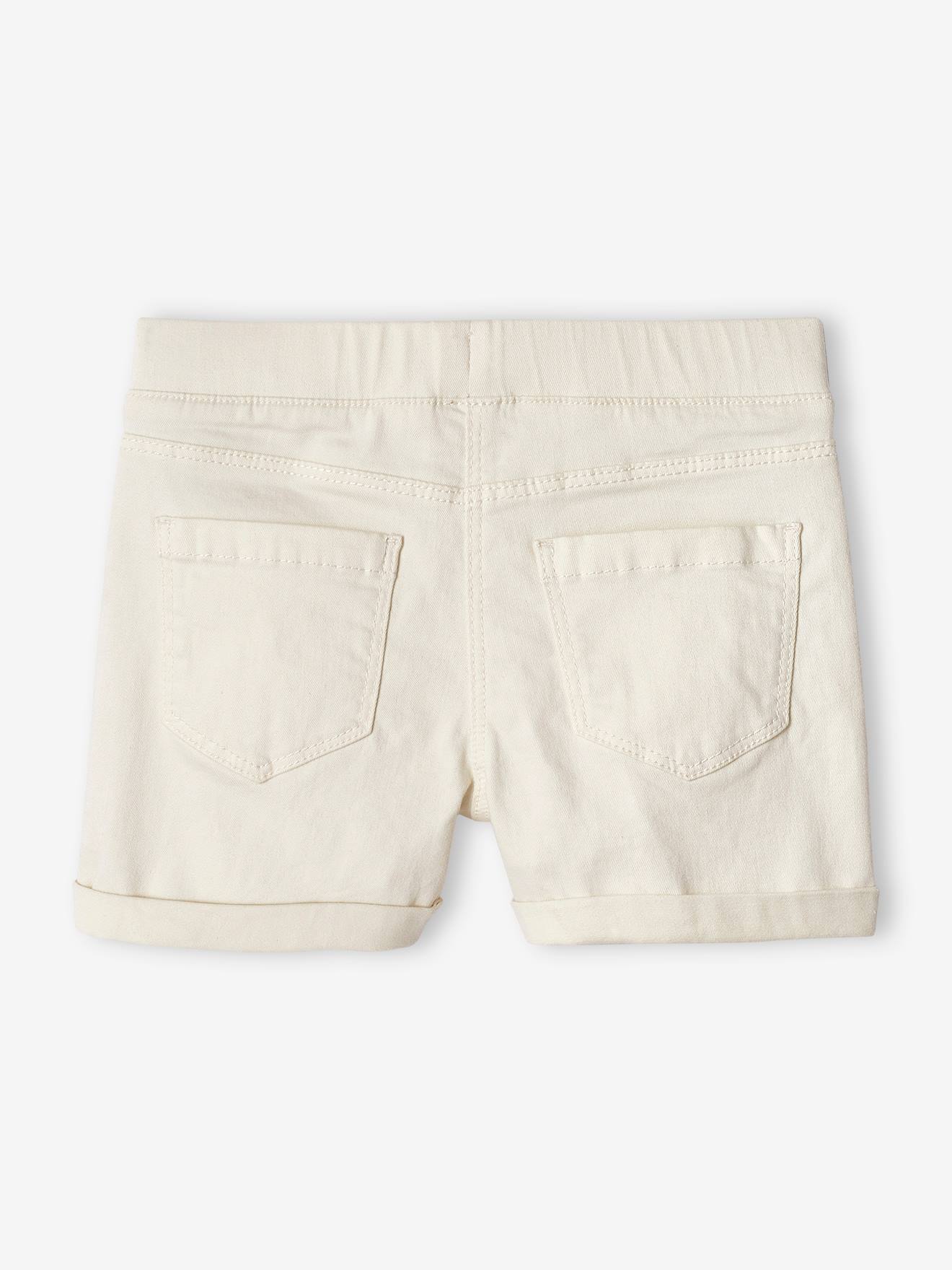 Short tregging Basics fille détail en macramé abricot poudré