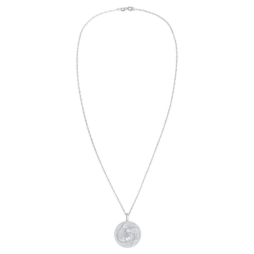 Elli Elli Collier Pièce du zodiaque pour dames Poissons Tendance Astro antique en arge Bijoux